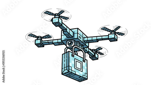 Drone with Package Delivery.