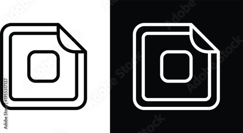 Nicotine patch icon pack in black and white colors