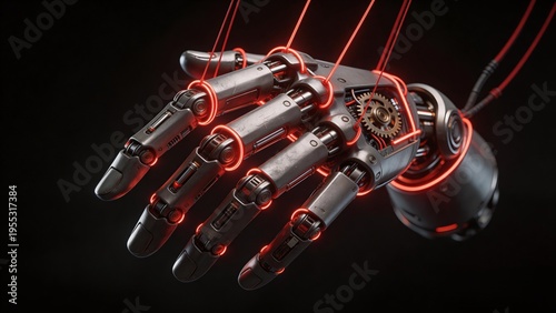 Futuristic Bionic Hand with Neural Fiber Connections