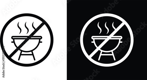 No grill sign pack in black and white colors
