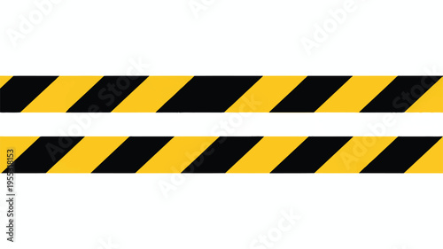 Striking black and yellow hazard warning stripes create a bold visual barrier, indicating caution and danger in a clear and unmistakable manner