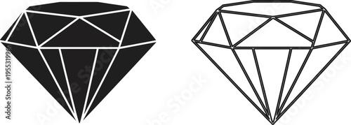 Black and white diamond shapes Vector