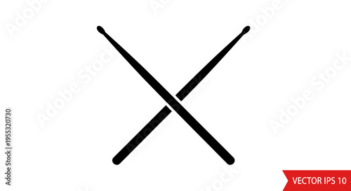 Black crossed lines symbol vector graphic two intersecting lines icon on white background for design and editing purposes