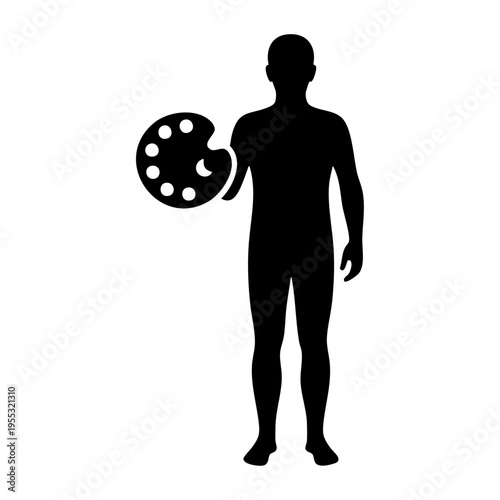 Professional Painter Concept Silhouette for world art day