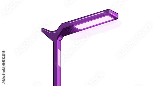 Purple Street Light Fixture.
