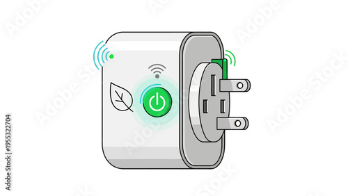 Smart Plug Device Illustration.