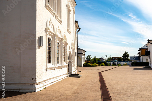 Abalak, Tyumen Oblast, Russia. July 23, 2025: Monastery of the Tobolsk Diocese of the Russian Orthodox Church. Inner courtyard.