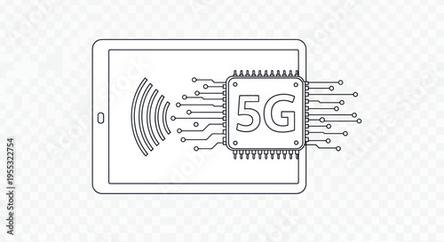 Smartphone with 5G Chip.