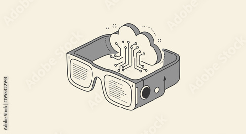 Virtual Reality Headset Illustration.