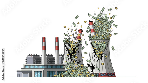 Factory Pollution Money Tree.