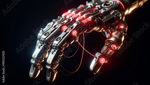 Futuristic Bionic Hand with Neural Fiber Connections