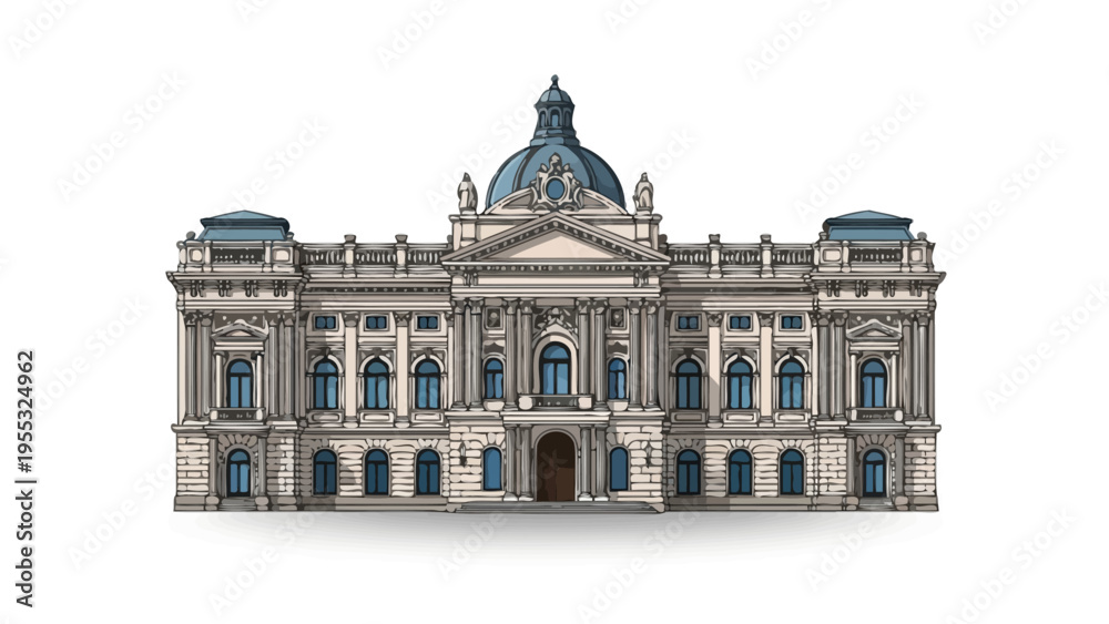 Obraz premium Large Building With Dome.