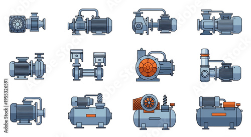 Industrial Air Compressors Collection.
