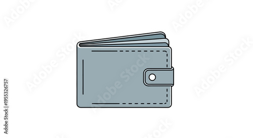 Leather Wallet Illustration Design.