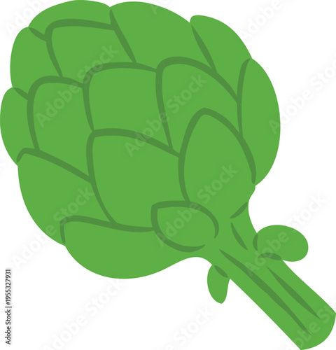 Fresh green artichoke flat icon, natural dieting eco food, agriculture salad plant, ripe farm vegetable farm product