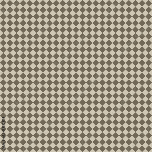 Seamless olive and beige geometric diamond grid pattern. Modern tiling background for wallpaper, packaging, textile, branding, and web design.