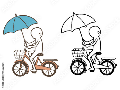 自転車の傘さし運転