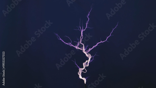 Cuadro en lienzo Tesla coil generating high voltage electricity changing into a branching plasma