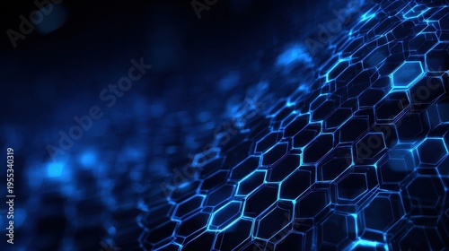 technology hexagon blue pattern on a blue background