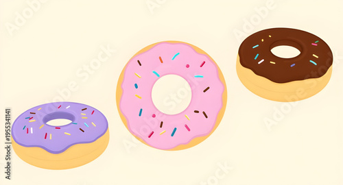 donuts, doughnut, donut, sweet, dessert, food, snack, bakery, pastry, sugar, glaze, icing, frosting, sprinkle, sprinkles, colorful, rainbow, chocolate, vanilla, strawberry, cream, topping, ring, round