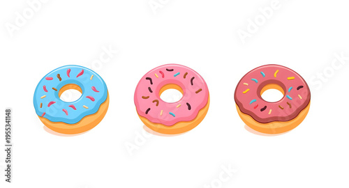 donut, doughnut, donuts, sweet, dessert, food, snack, bakery, pastry, sugar, glaze, icing, frosting, sprinkle, sprinkles, colorful, rainbow, chocolate, vanilla, strawberry, cream, topping, ring, round