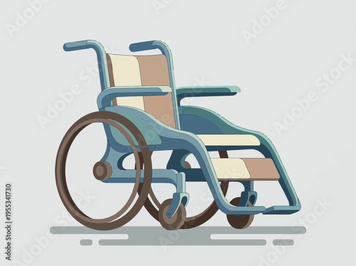 A modern, stylish wheelchair designed for mobility and comfort, featuring a unique design that makes it suitable for various settings, ensuring ease of use for individuals.