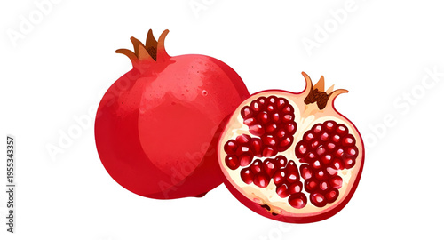 pomegranate, fruit, red, fresh, juicy, seeds, arils, sweet, healthy, nutrition, organic, natural, food, ingredient, diet, vegan, vegetarian, antioxidant, vitamin, ripe, tropical, harvest, farm, agricu
