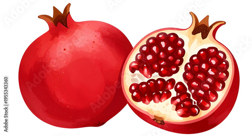 pomegranate, fruit, red, fresh, juicy, seeds, arils, sweet, healthy, nutrition, organic, natural, food, ingredient, diet, vegan, vegetarian, antioxidant, vitamin, ripe, tropical, harvest, farm, agricu