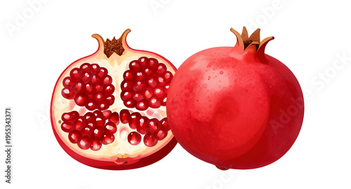 pomegranate, fruit, red, fresh, juicy, seeds, arils, sweet, healthy, nutrition, organic, natural, food, ingredient, diet, vegan, vegetarian, antioxidant, vitamin, ripe, tropical, harvest, farm, agricu
