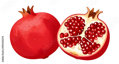 pomegranate, fruit, red, fresh, juicy, seeds, arils, sweet, healthy, nutrition, organic, natural, food, ingredient, diet, vegan, vegetarian, antioxidant, vitamin, ripe, tropical, harvest, farm, agricu