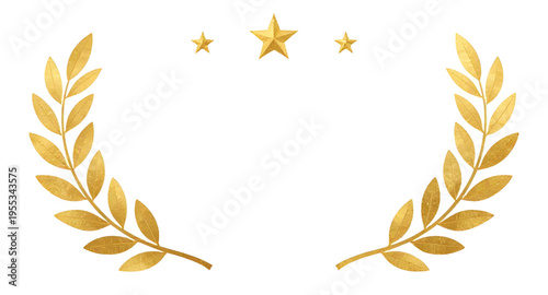 Bild auf Leinwand wreath, laurel, gold, golden, leaf, leaves, branch, branches, foliage, botanical