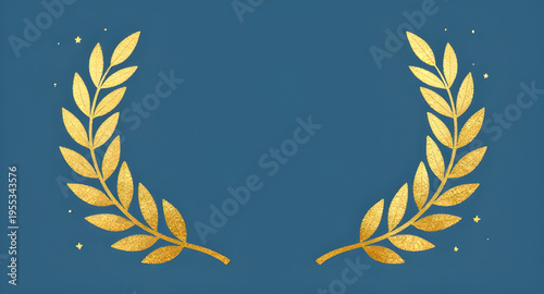wreath, laurel, gold, golden, leaf, leaves, branch, branches, foliage, botanical, plant, olive, olivebranch, victory, award, honor, success, achievement, winner, champion, emblem, badge, crest, symbol