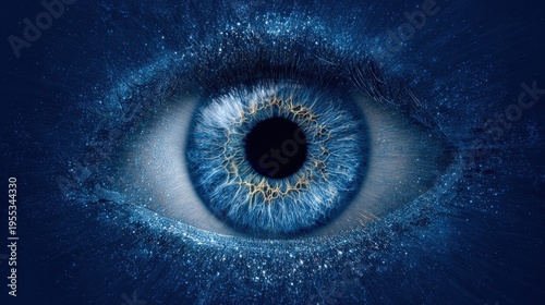 ai eye technology blue on a blue background