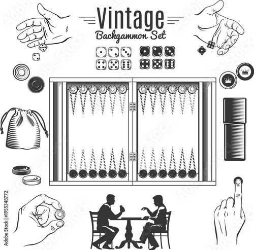 Board games doodles set hand drawn vector illustration sketch icons of cards dice and pawns checkers