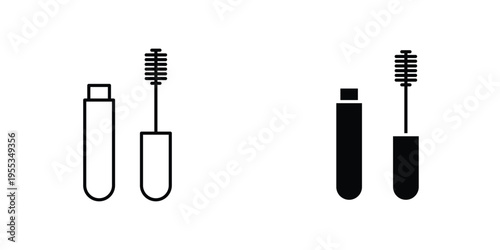 Mascara brush icon graphic design vector symbols. Best for Graphics