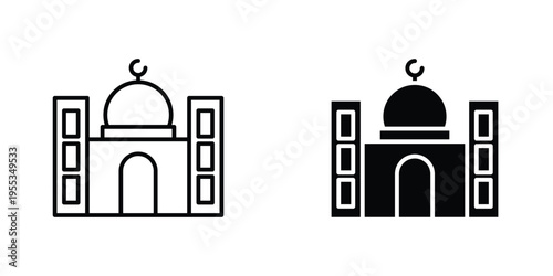Mosque icon graphic design vector symbols. Best for Graphics