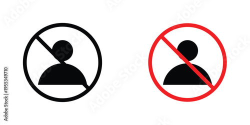 No account signs graphic design vector symbols. Best for Graphics