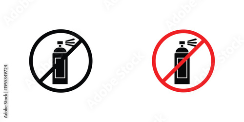 No aerosol spray signs graphic design vector symbols. Best for Graphics