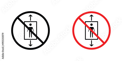 No elevator signs graphic design vector symbols. Best for Graphics