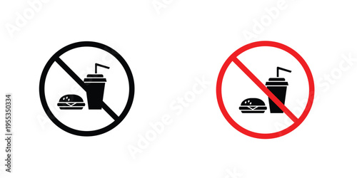 No food allowed signs graphic design vector symbols. Best for Graphics