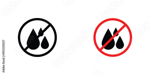 No leakage signs graphic design vector symbols. Best for Graphics