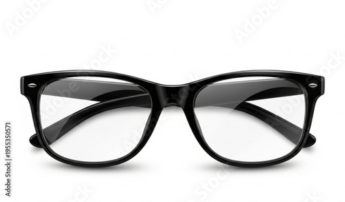 Black Plastic Eyeglasses Front Frame Without Temples Vector Illustration