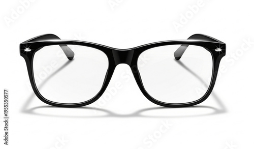 Black Plastic Eyeglasses Front Frame Without Temples Vector Illustration