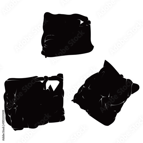 四角の図形アイコン・スクエア 幼稚園HPのためのベクターラインアイコン