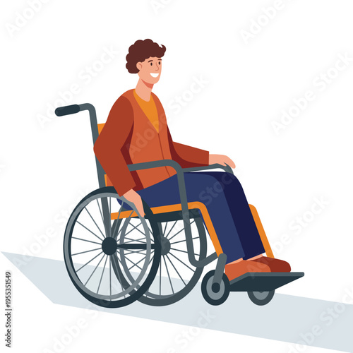 A cheerful young person in a wheelchair, engaging with the outdoors and enjoying life, representing inclusivity and positivity in mobility and social interaction.