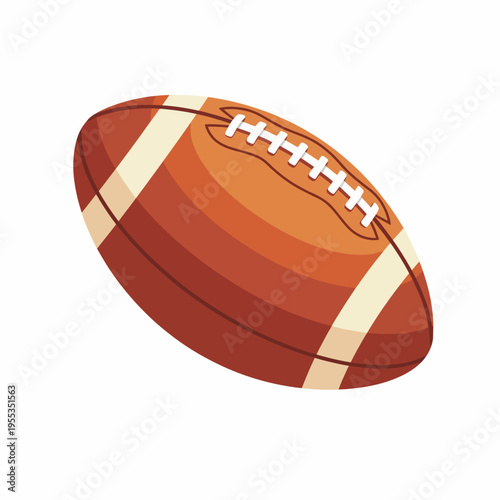 A detailed illustration of a classic American football captures the essence of the sport, embodying the excitement, competitive spirit, and team of athletes striving for victory.