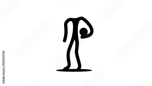  bewildered symbol, black isolated silhouette