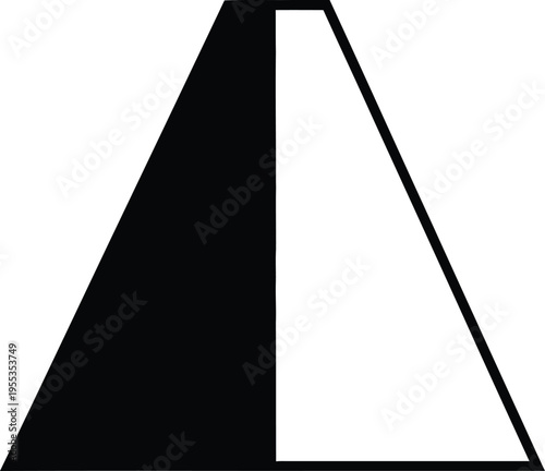 Geometric shape divided triangle Vector