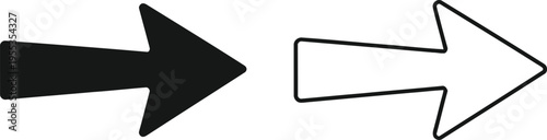 Black and white arrows pointing right Vector