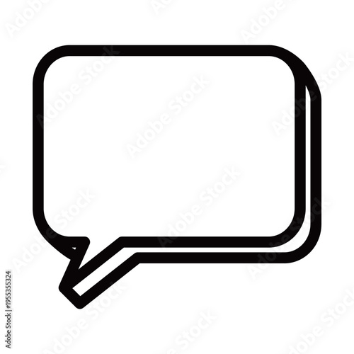 立体的な角丸長方形の吹き出し